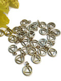 Golden Antique Alcoholics Anonymous Cutout Pendant Charms