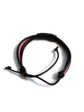 Leather DIY Bracelet Adjustable Blank - 5 Pk - Black & Pink
