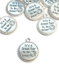It's A Great Day To Be Sober Alcoholics Anonymous Charms - Silver Tone