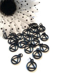 Black Alcoholics Anonymous Charm Pendants