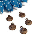 Red Copper Faith Charms