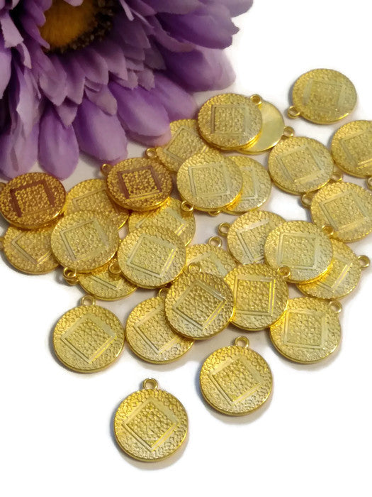 Flat Style Narcotics Anonymous Charms 10pc Pk - Gold
