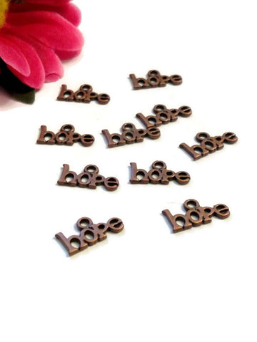 Red Copper Hope Charms