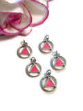 Pink Enamel Alcoholics Anonymous Cutout Charm Pendants