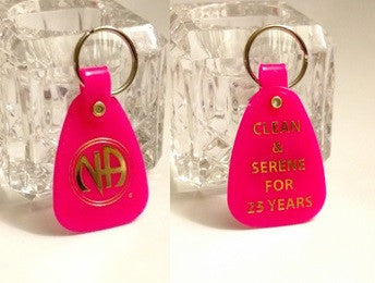 NA 25 Years Clean Keytag Chip Hot Pink