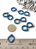 Stainless Steel NA Cutout Charms - BLUE