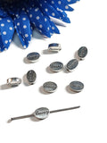 Recovery Slide Beads Silver Tone Charms