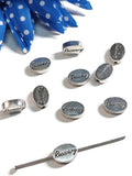 Recovery Slide Beads Silver Tone Charms