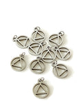 Stainless Steel AA Cutout Charms - SILVER