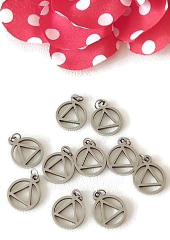 Stainless Steel AA Cutout Charms - SILVER