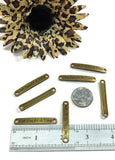 One Day At A Time Connector Charms - Bronze
