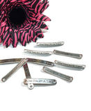 One Day At A Time Connector Charms - Silver