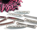 One Day At A Time Connector Charms - Silver