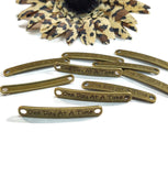 One Day At A Time Connector Charms - Bronze