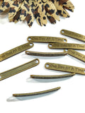 One Day At A Time Connector Charms - Bronze
