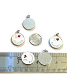 I Love Recovery Enamel Pendant Charms