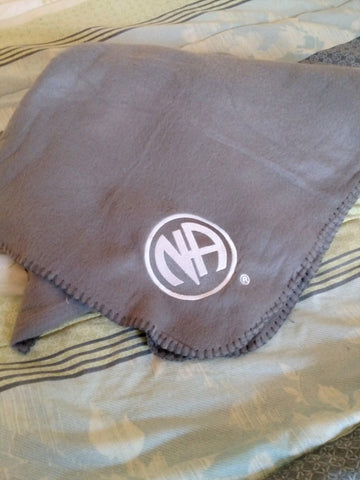 Grey Fleece Throw Blanket - Narcotics Anonymous