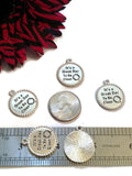 It's A Great Day To Be Clean Narcotics Anonymous Pendant Charms - Shiny Silver Finish
