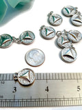 Silver Tone AA Charm Pendants – Alcoholics Anonymous - Solid Style