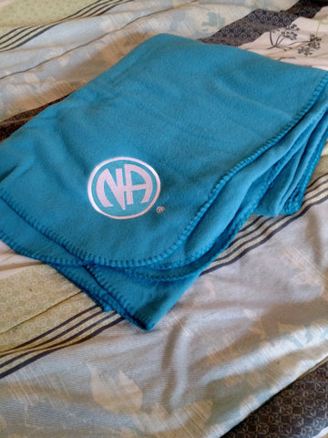Turquoise Fleece Throw Blanket - Narcotics Anonymous