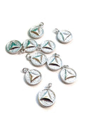 Silver Tone AA Charm Pendants – Alcoholics Anonymous - Solid Style