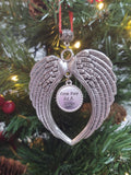One Day At A Time Tree Ornament Holiday Decor 12 Step Recovery Gift - ODAAT Wings