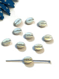 Gratitude Slide Beads - Silver Tone