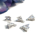 Triangle Floating Crystal Charm Pendant - AA Alcoholics Anonymous - 10 Pcs