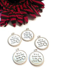 It's A Great Day To Be Clean Narcotics Anonymous Pendant Charms - Shiny Silver Finish