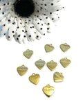 Serenity Heart Charms - Gold