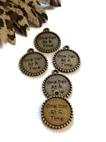 One Day At A Time ODAAT Pendant Charms - Bronze