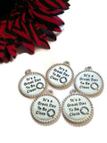 It's A Great Day To Be Clean Narcotics Anonymous Pendant Charms - Shiny Silver Finish