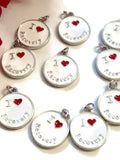 I Love Recovery Enamel Pendant Charms