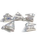 Triangle Floating Crystal Charm Pendant - AA Alcoholics Anonymous - 10 Pcs