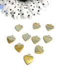 Serenity Heart Charms - Gold