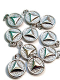 Silver Tone AA Charm Pendants – Alcoholics Anonymous - Solid Style