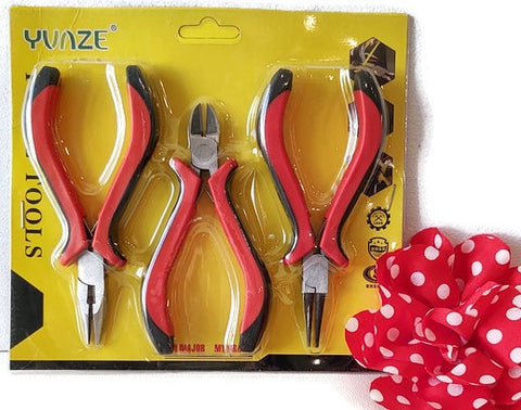 3 Pc Plier Set DIY Jewelry Supplies