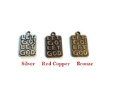 Let Go Let God Pendant Charms - Silver