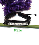 One Day At A Time Connector Charms - Silver
