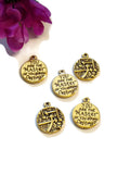 You Are The Master Of Your Own Destiny Pendant Charms - Gold Tone