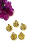 You Are The Master Of Your Own Destiny Pendant Charms - Gold Tone