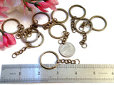 DIY Key Chain Blanks Bronze - 25 pcs