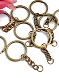 DIY Key Chain Blanks Bronze - 25 pcs