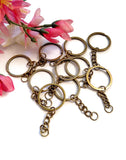 DIY Key Chain Blanks Bronze - 25 pcs